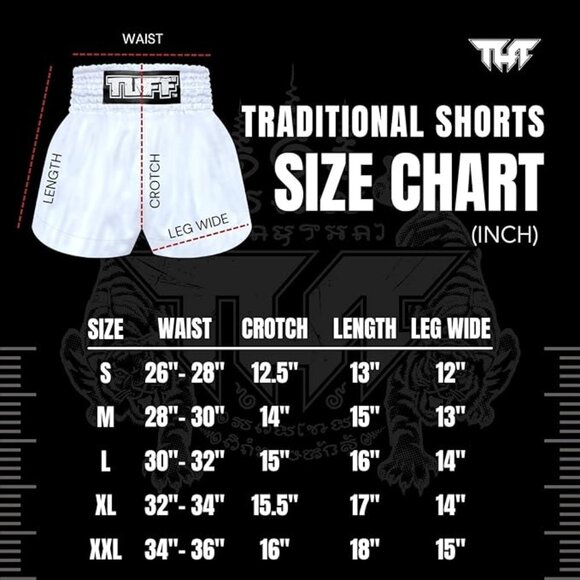 Small Tuff Sport Muay Thai Shorts Boxing Shorts Traditional Styles Workout Short - Picture 6 of 7